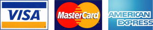 We Accept VISA MasterCard and AMEX